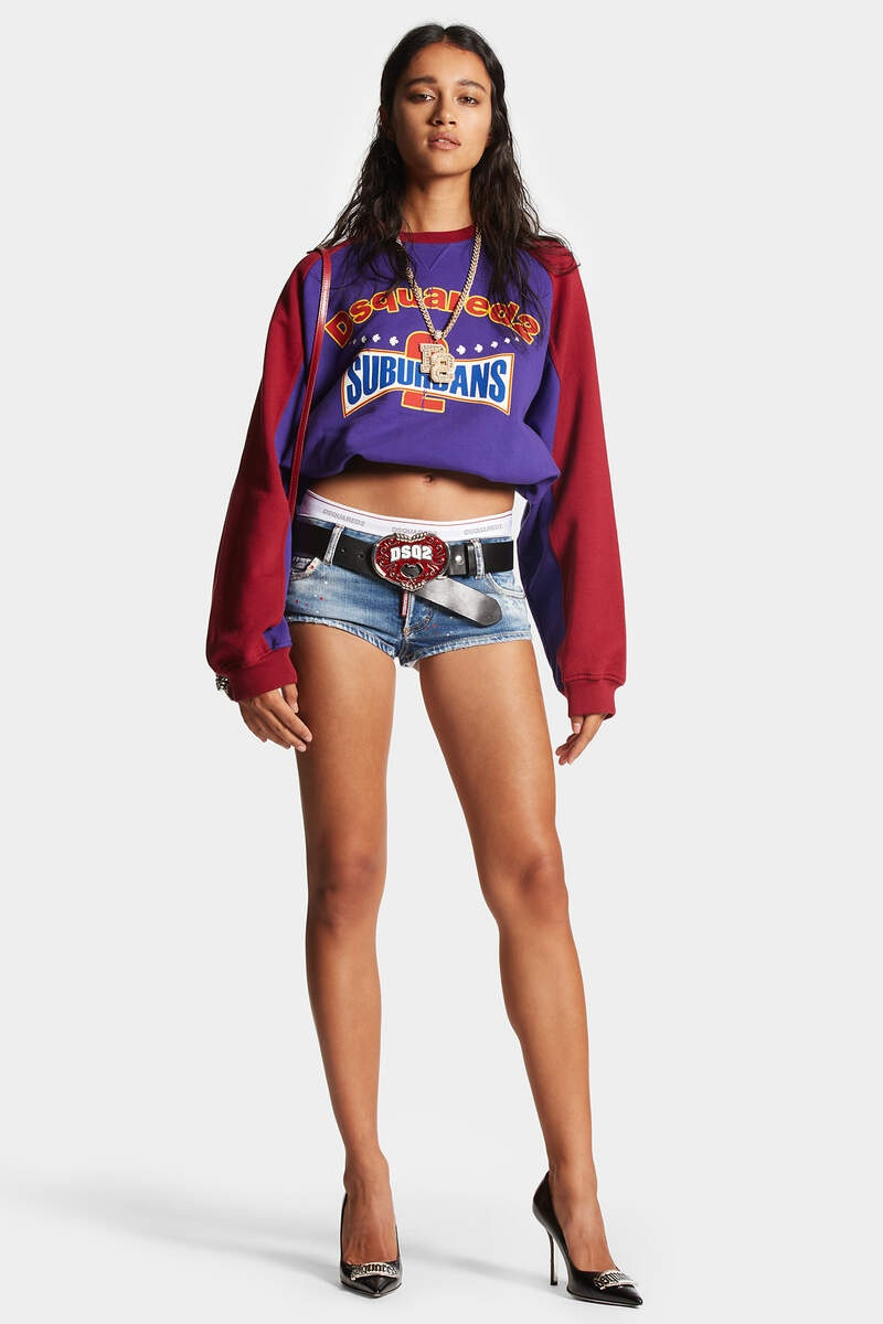 MEDIUM WORN OUT BOOTY WASH DENIM HOT PANTS 3