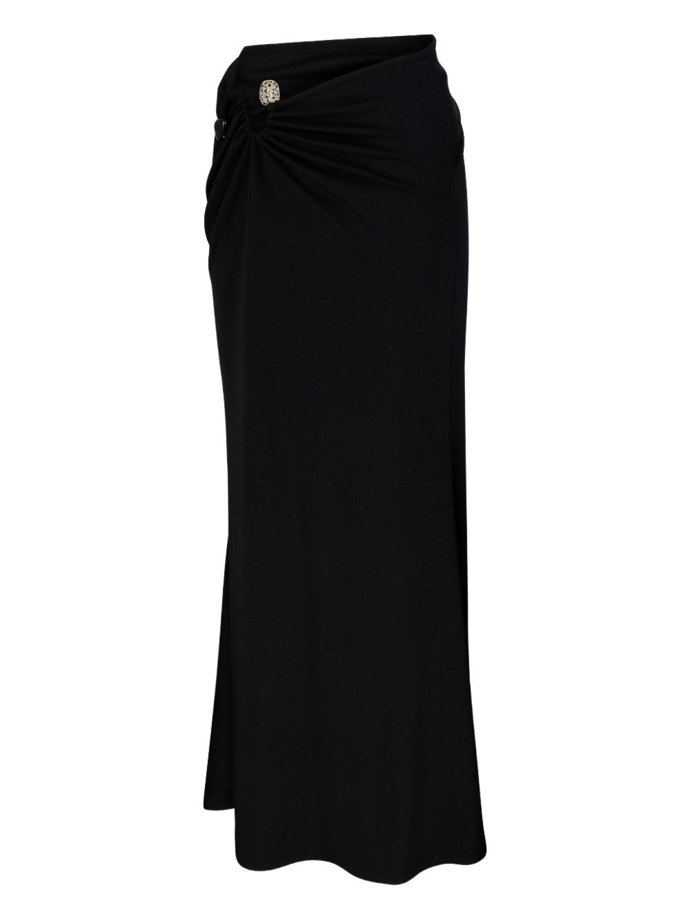 knot-detail ribbed-knit maxi skirt - 3