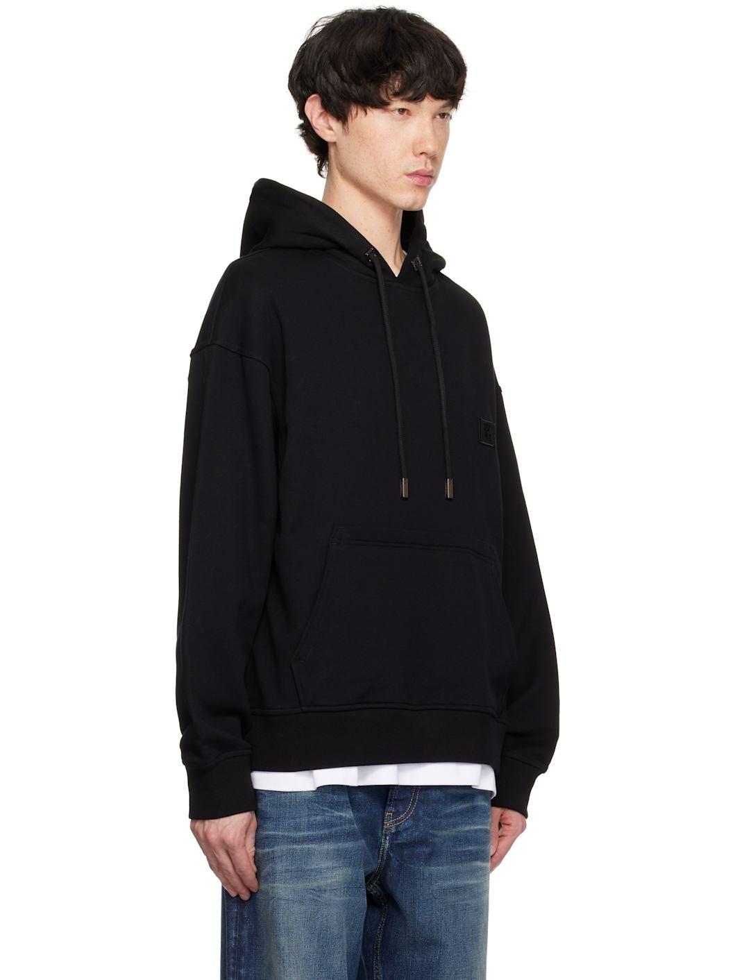 Black Metallic Graphic Hoodie - 2