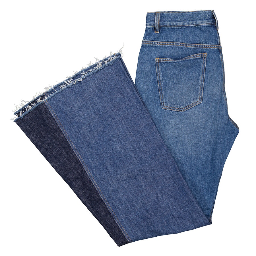 Chloe Ladies Patchwork Flared High-Waisted Jeans - 7