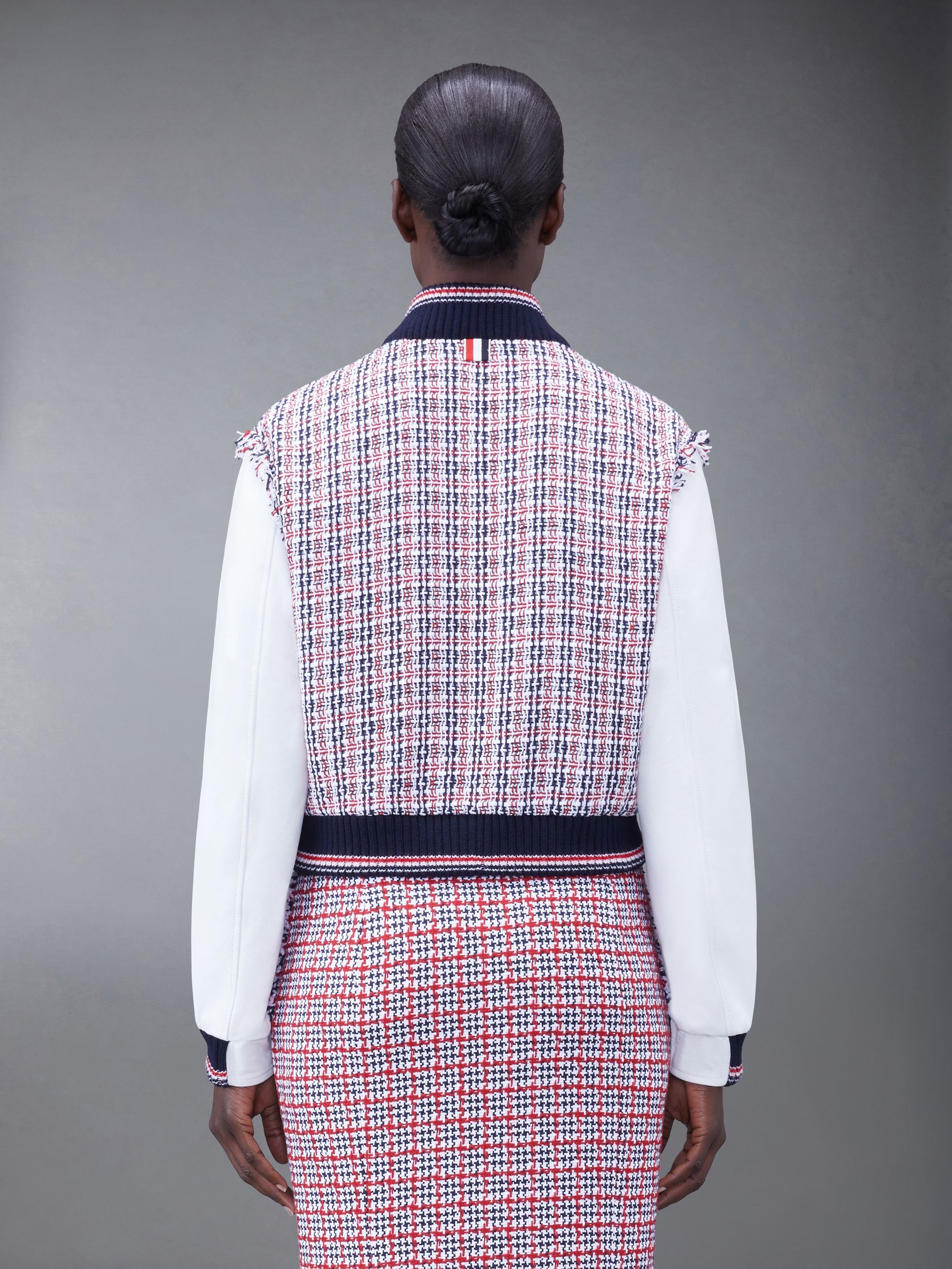RWB-stripe panelled bomber jacket - 2