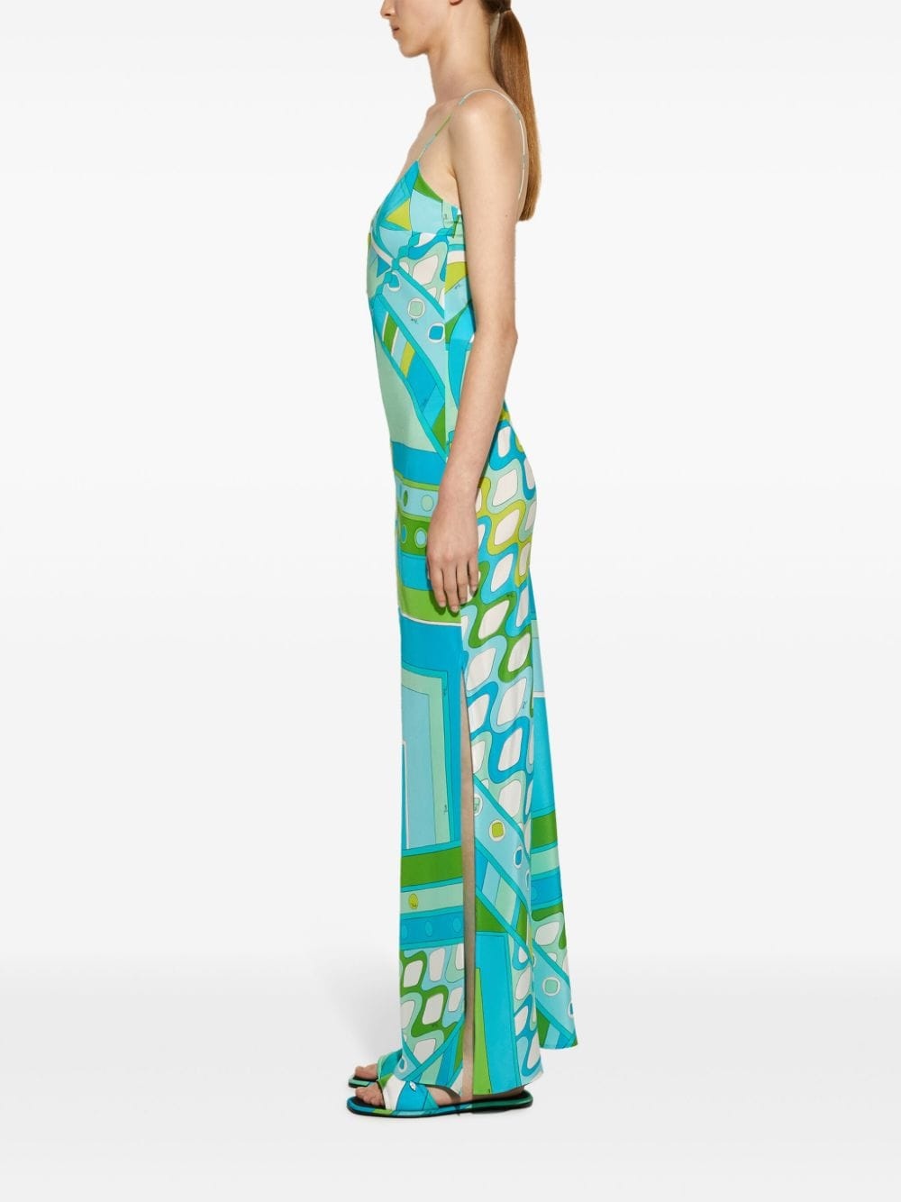 Vivara-print silk maxidress - 3