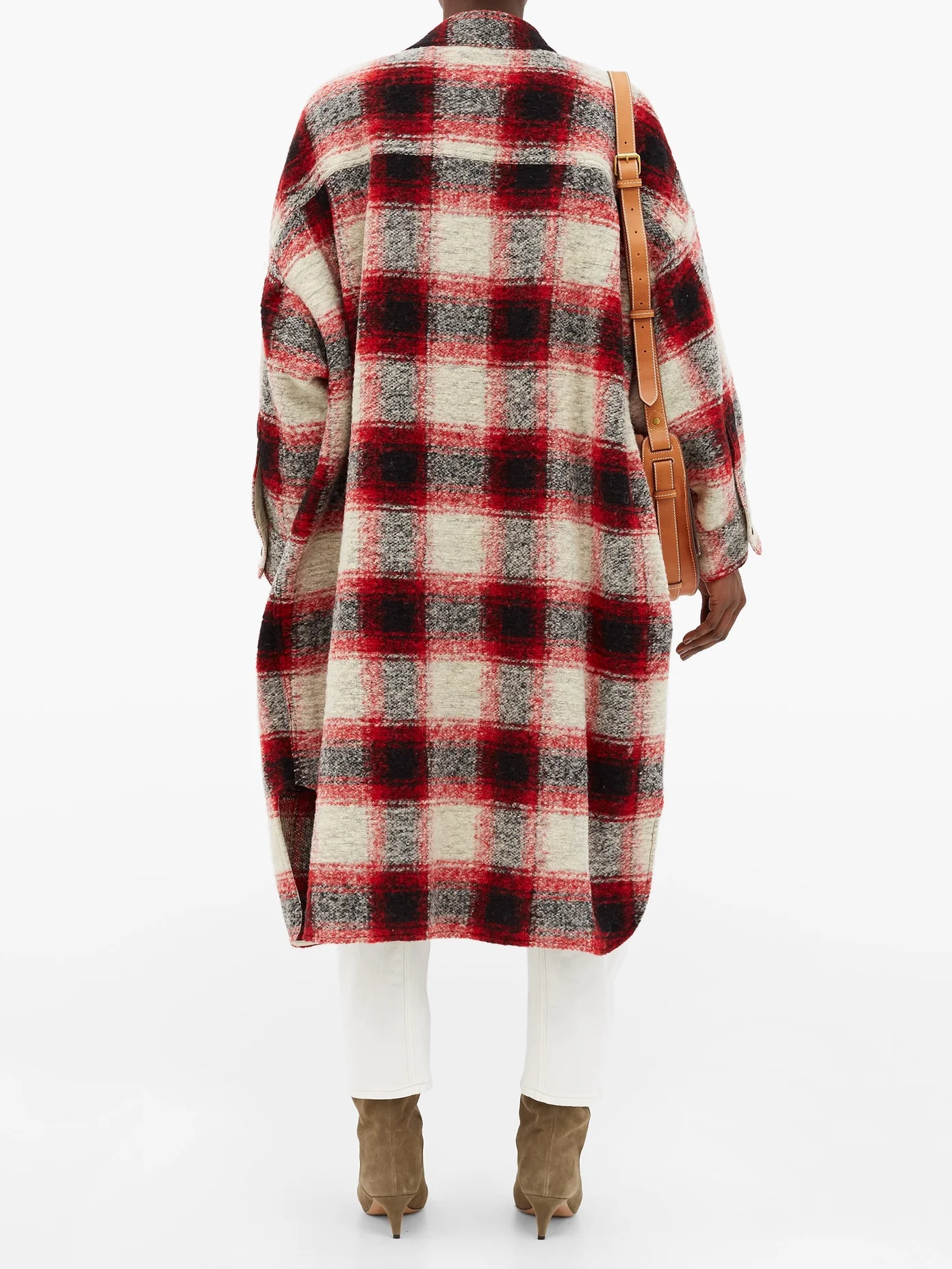 Gabrion single-breasted checked wool-blend coat - 5