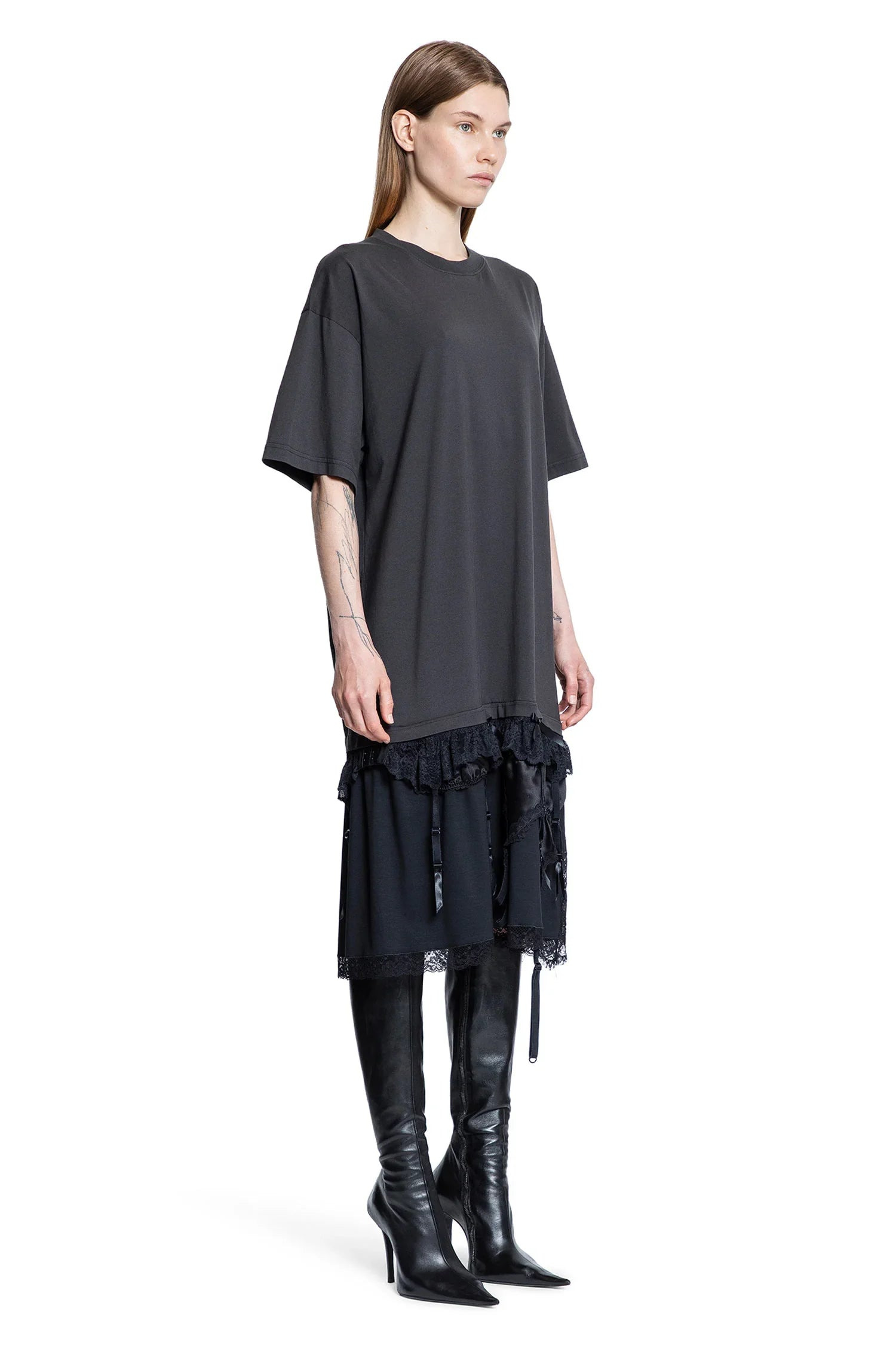 Lingerie-T-Shirt-Dress-In-Silk-Satin - 2