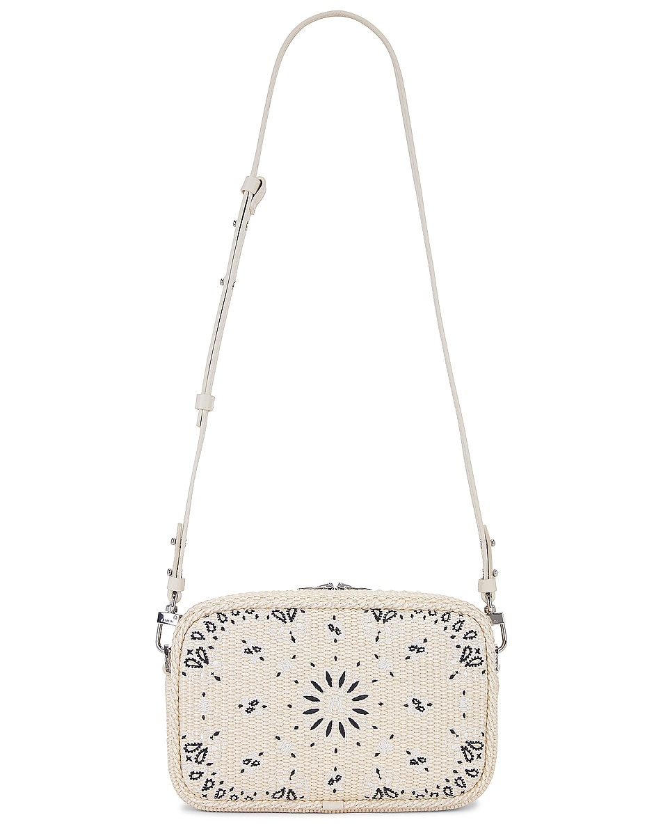 最新発見 AMIRI Raffia Bandana Camera Case Bag | forward | REVERSIBLE バッグ