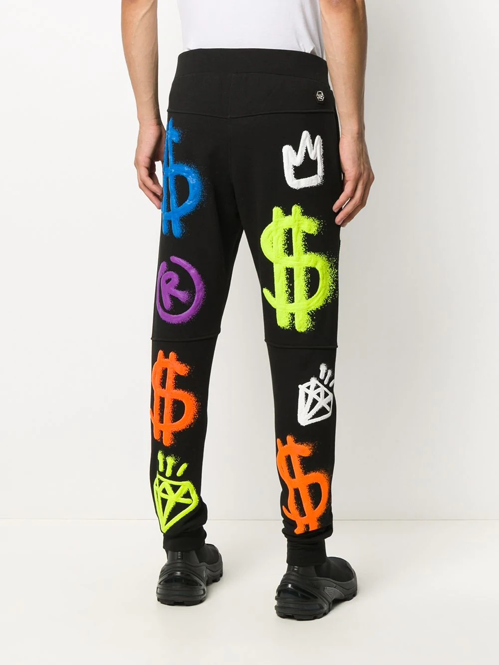 graffiti-print track trousers - 4