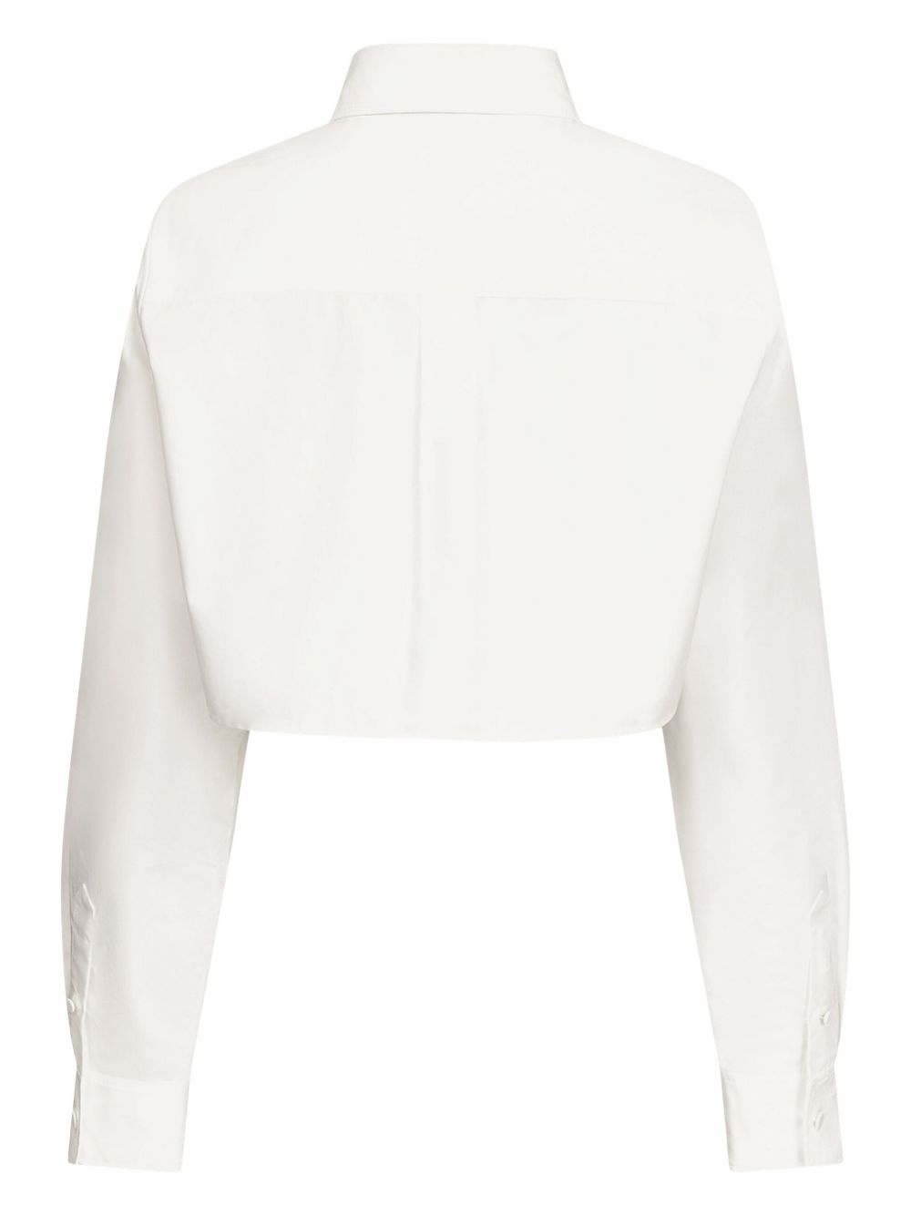 crystal-embellished cropped shirt - 4