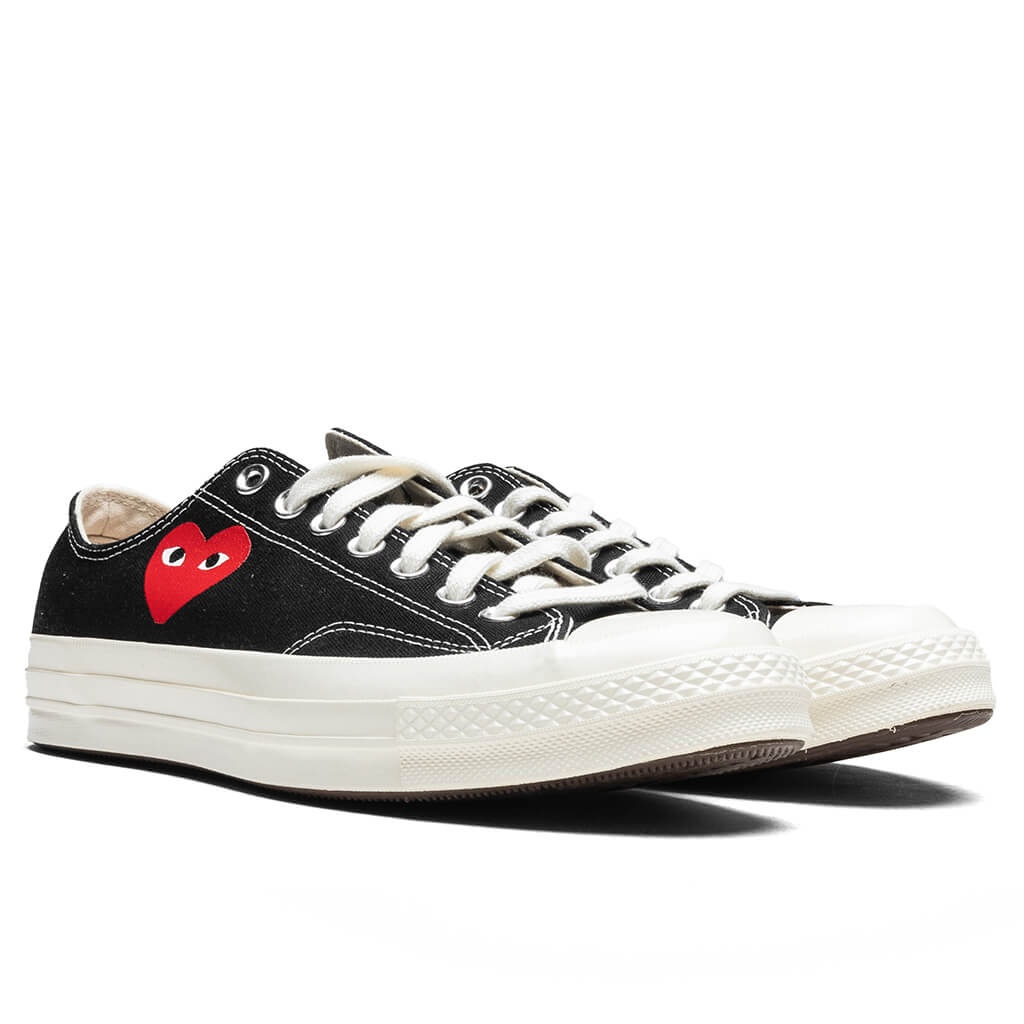 CONVERSE X COMME DES GARCONS PLAY ALL STAR CHUCK '70 OX SMALL RED HEART - BLACK - 2