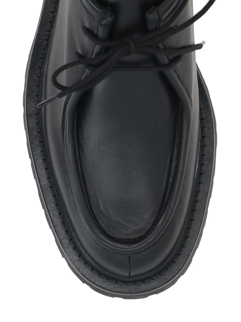 smooth leather lace-up shoes - 4