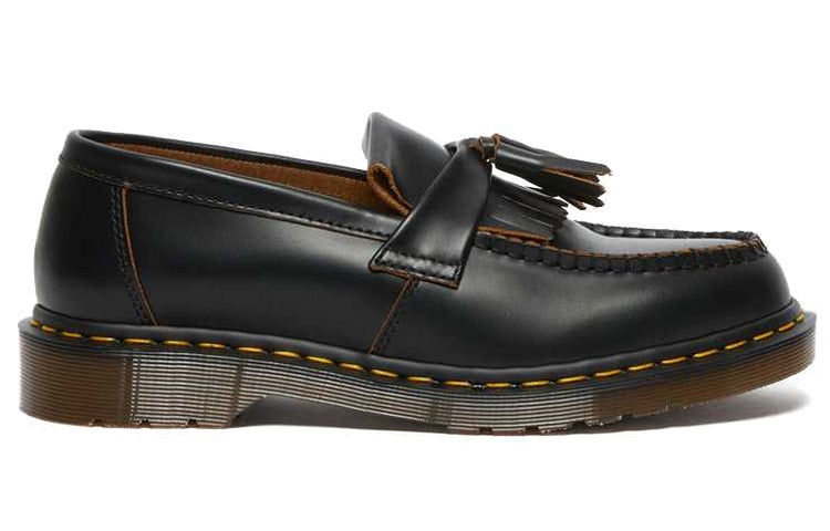 Dr. Martens Vintage Made in England Quilon Leather Tassel Loafers 'Black' 26891001 - 2