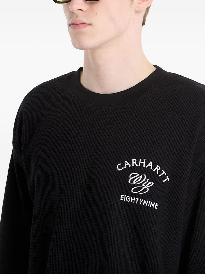 waffle-knit logo-print T-shirt 7