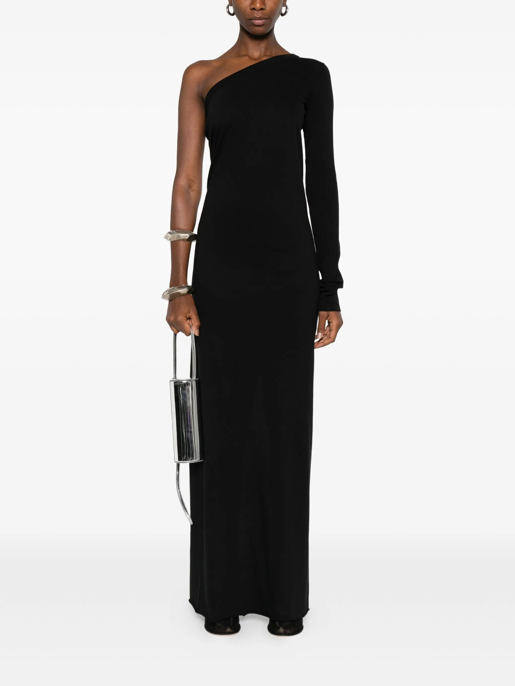 Rick Owens Drkshdw Asymmetrical-neckline Maxi Dress - 5
