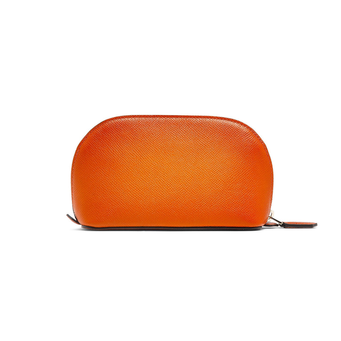 Orange Saffiano leather pouch - 4