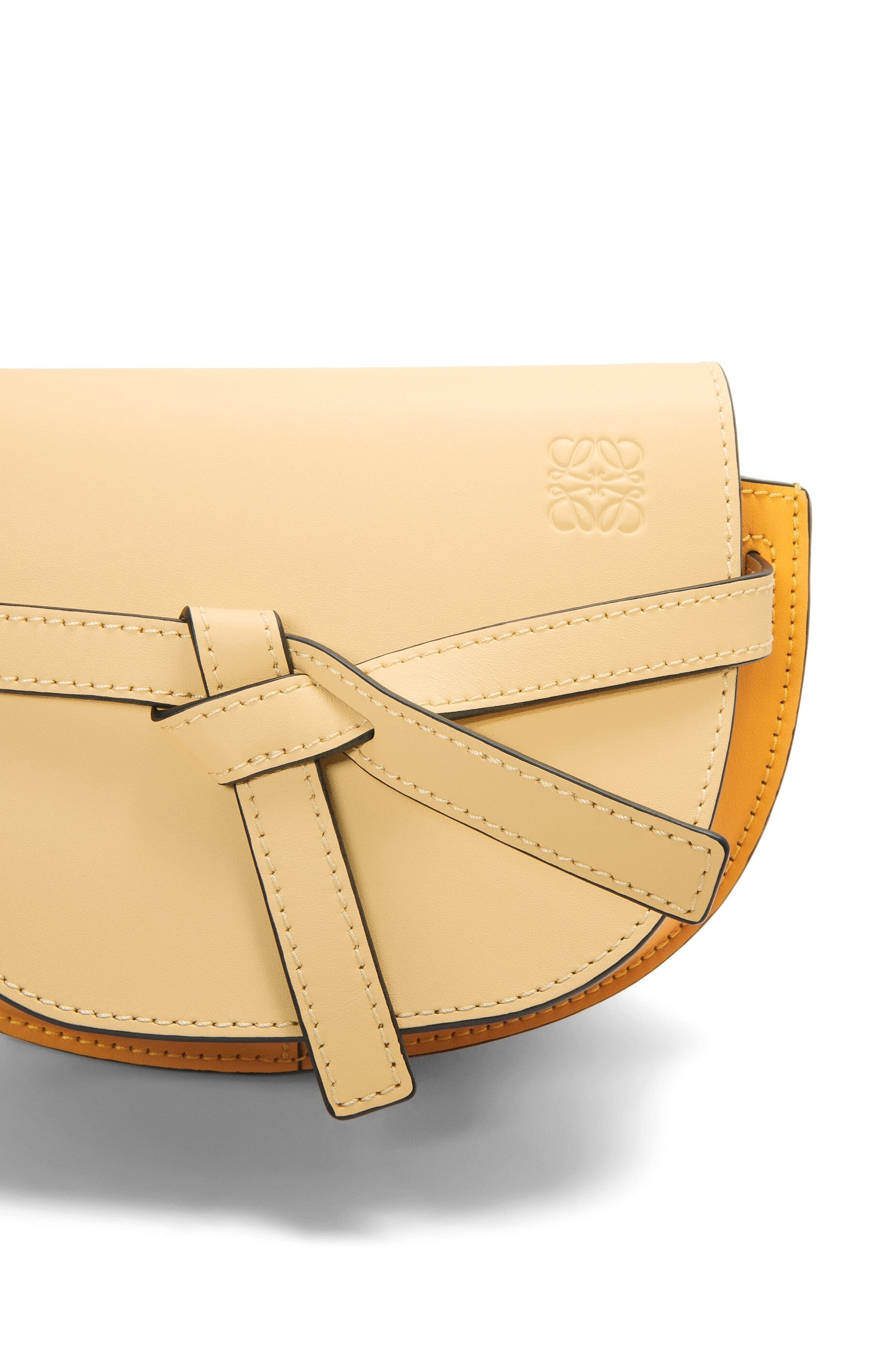 Mini Gate Dual bag in soft calfskin and jacquard - 9