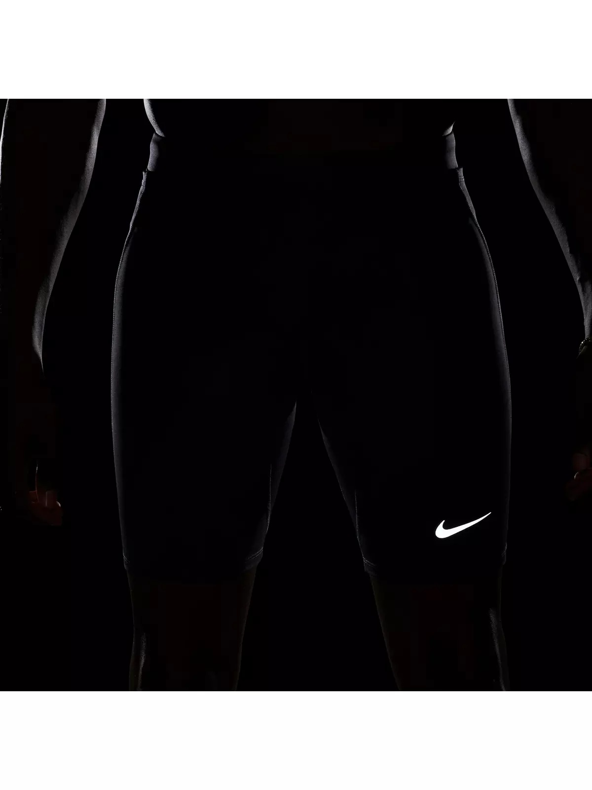 Men's Fast Dri-FIT Brief-Lined Running 1/2-Length Tights - Black - 7