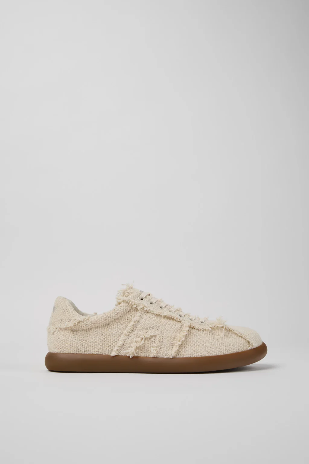 Pelotas Soller x EFI Beige Organic Cotton and Leather Sneakers for Men. - 1