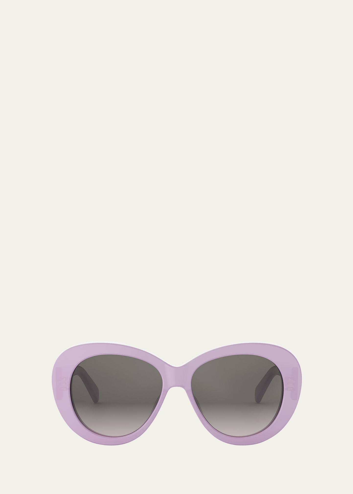 Triomphe Logo Oval Acetate Sunglasses - 1