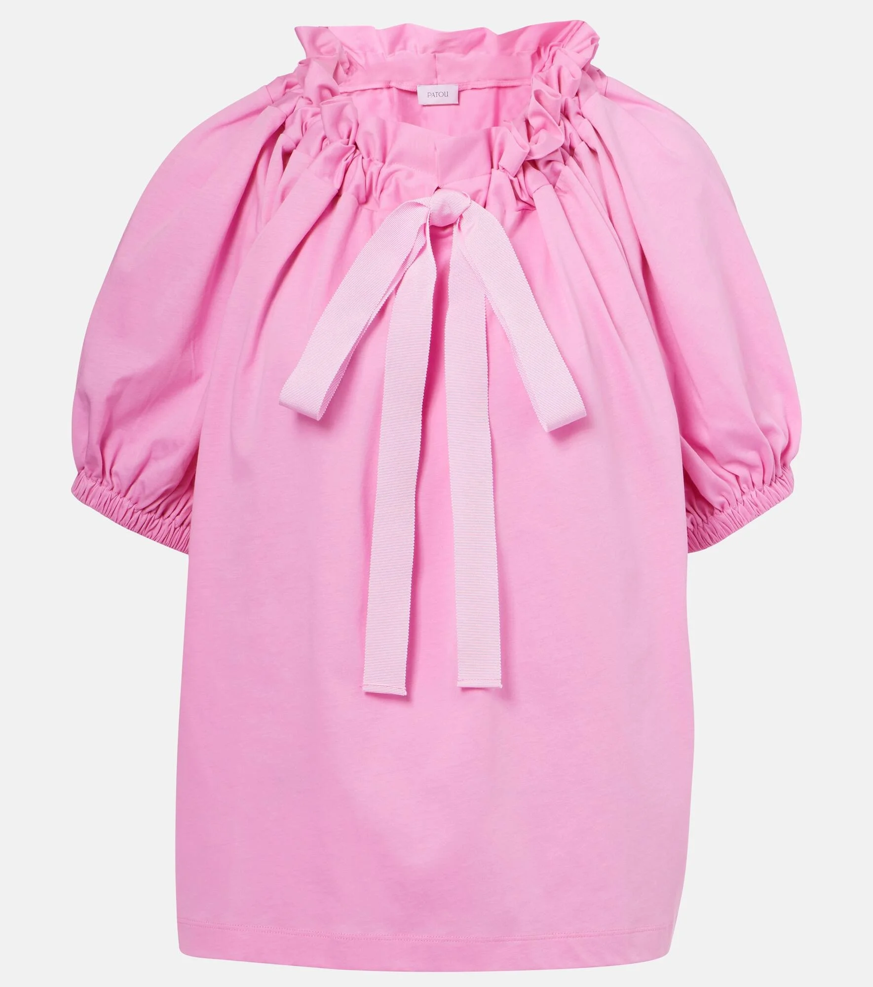 Off-shoulder cotton jersey top - 1