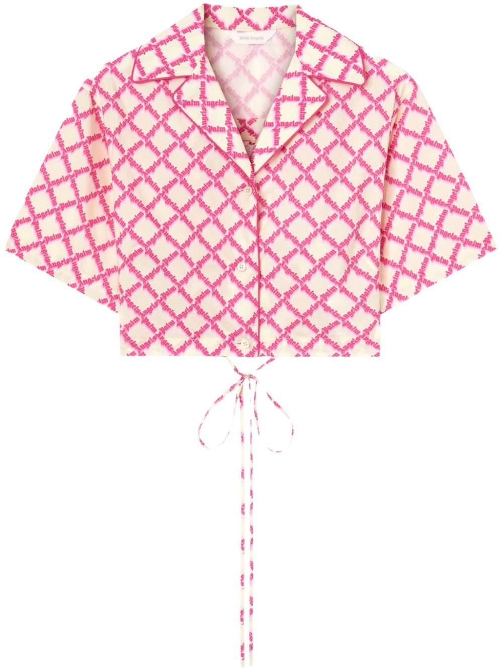 logo crisscrossed shirt - 1