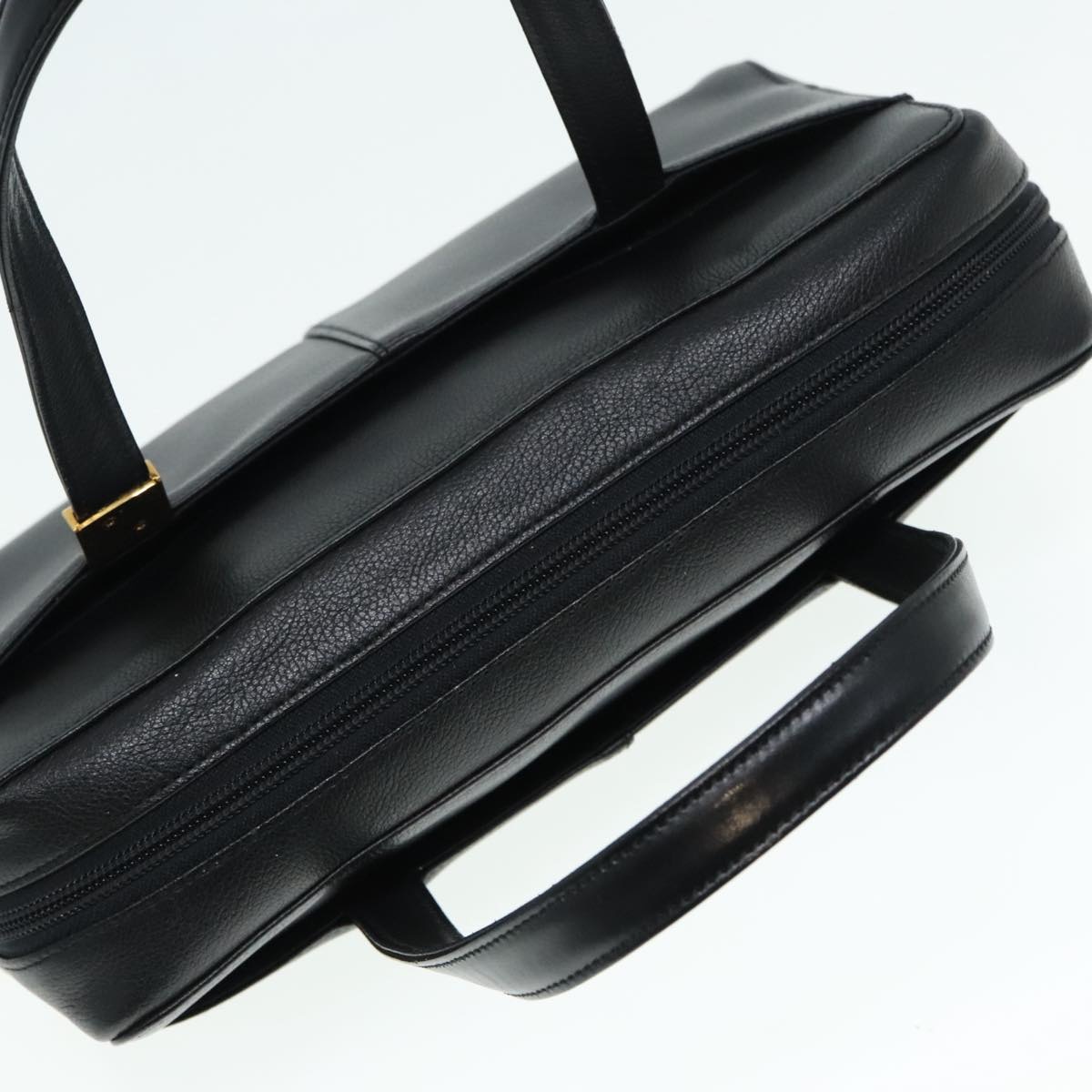 Burberry Hand Bag Leather Black Gold - 6