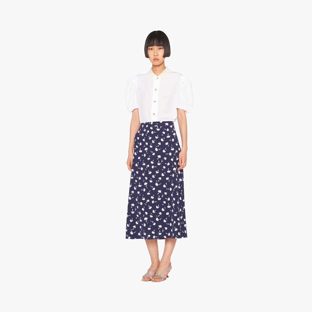 Crepe de chine skirt - 2
