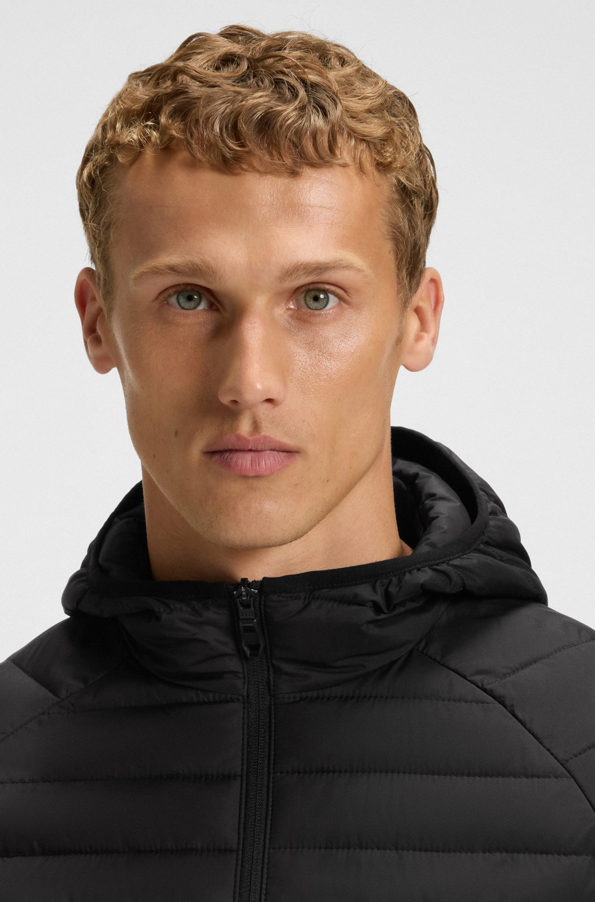 WATER-REPELLENT HOODED JACKET WITH DECORATIVE REFLECTIVE DETAILS - 5