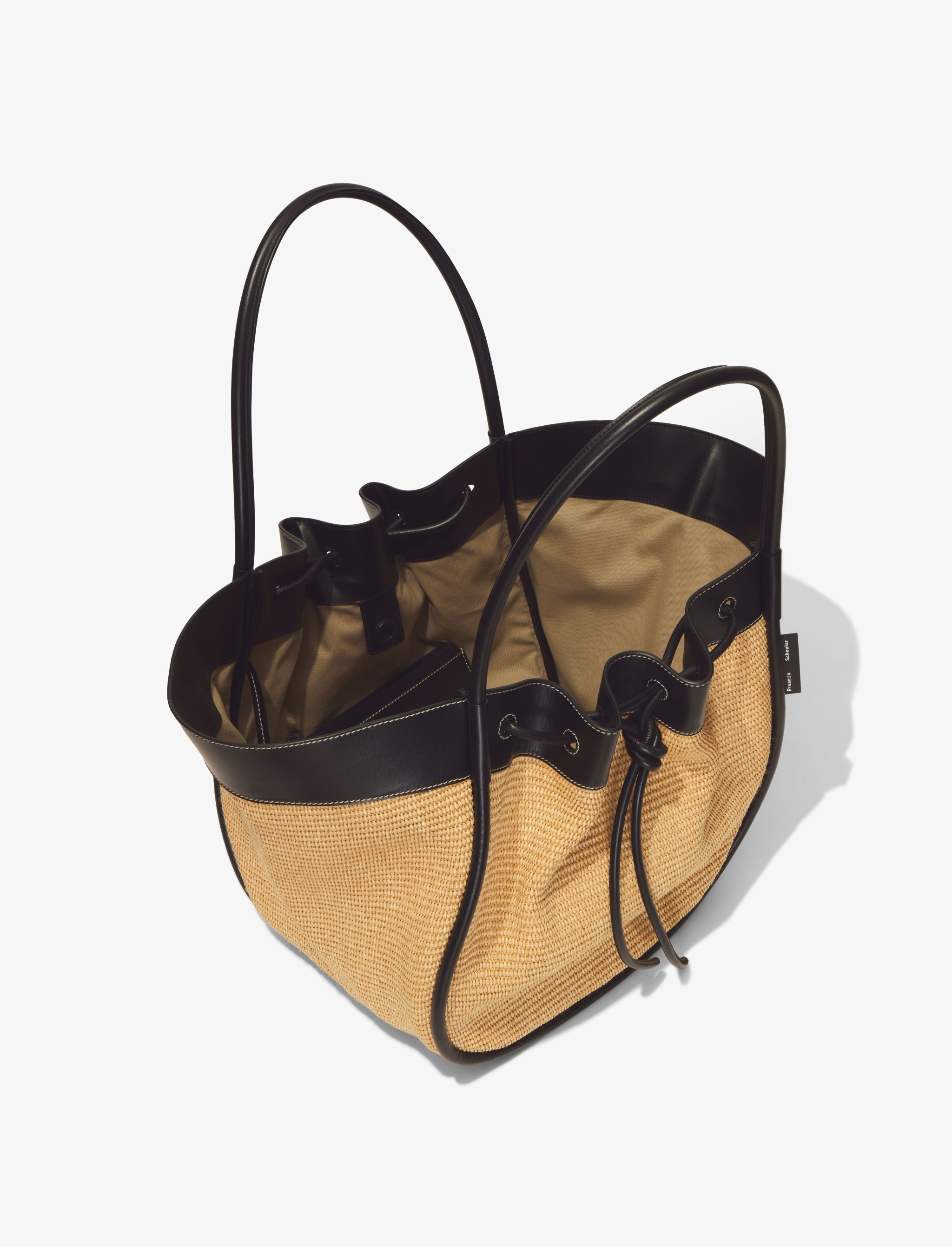 XL Raffia Ruched Tote - 5