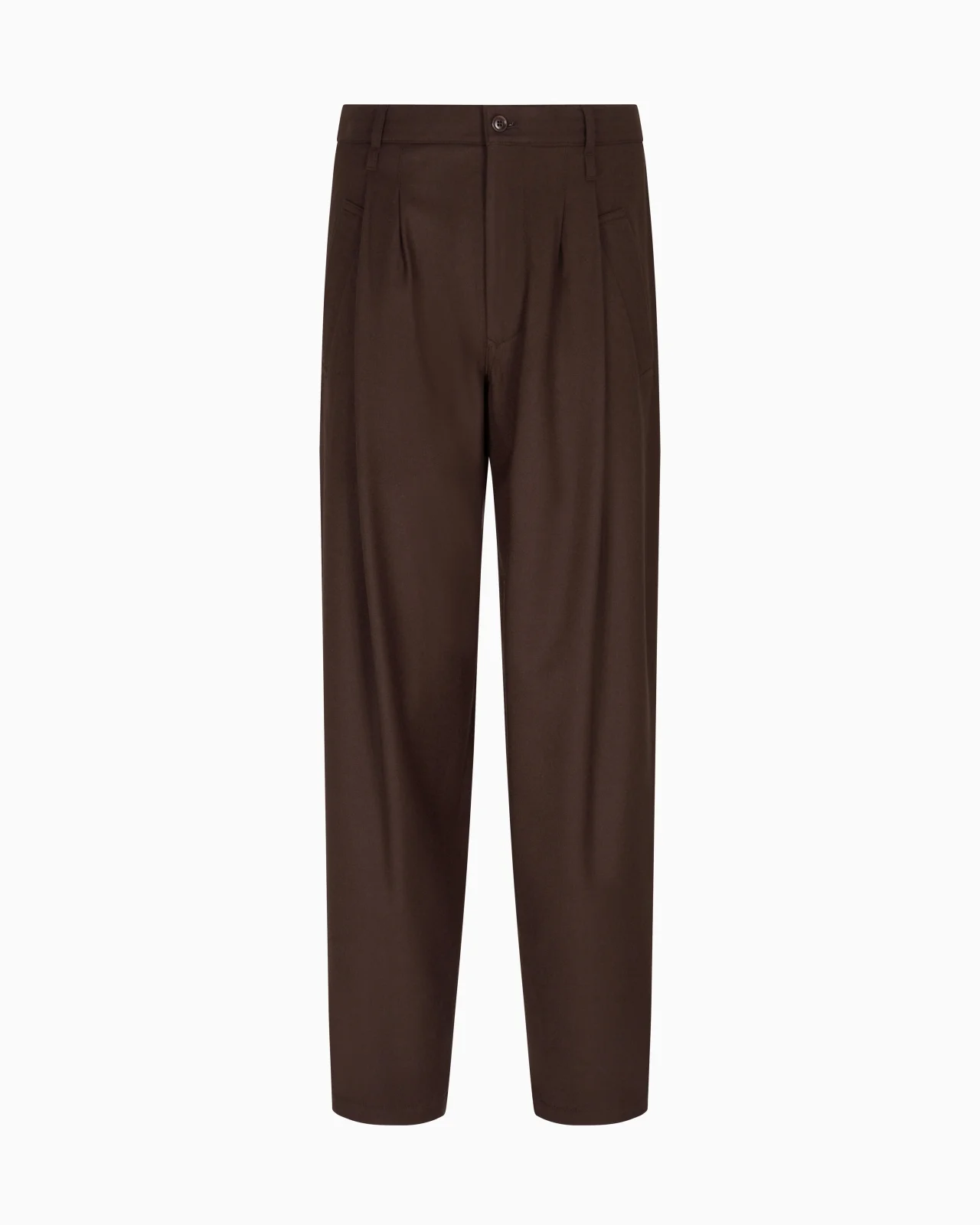 SINGLE-PLEAT LIGHTWEIGHT WOOL CLOTH TROUSERS - 1