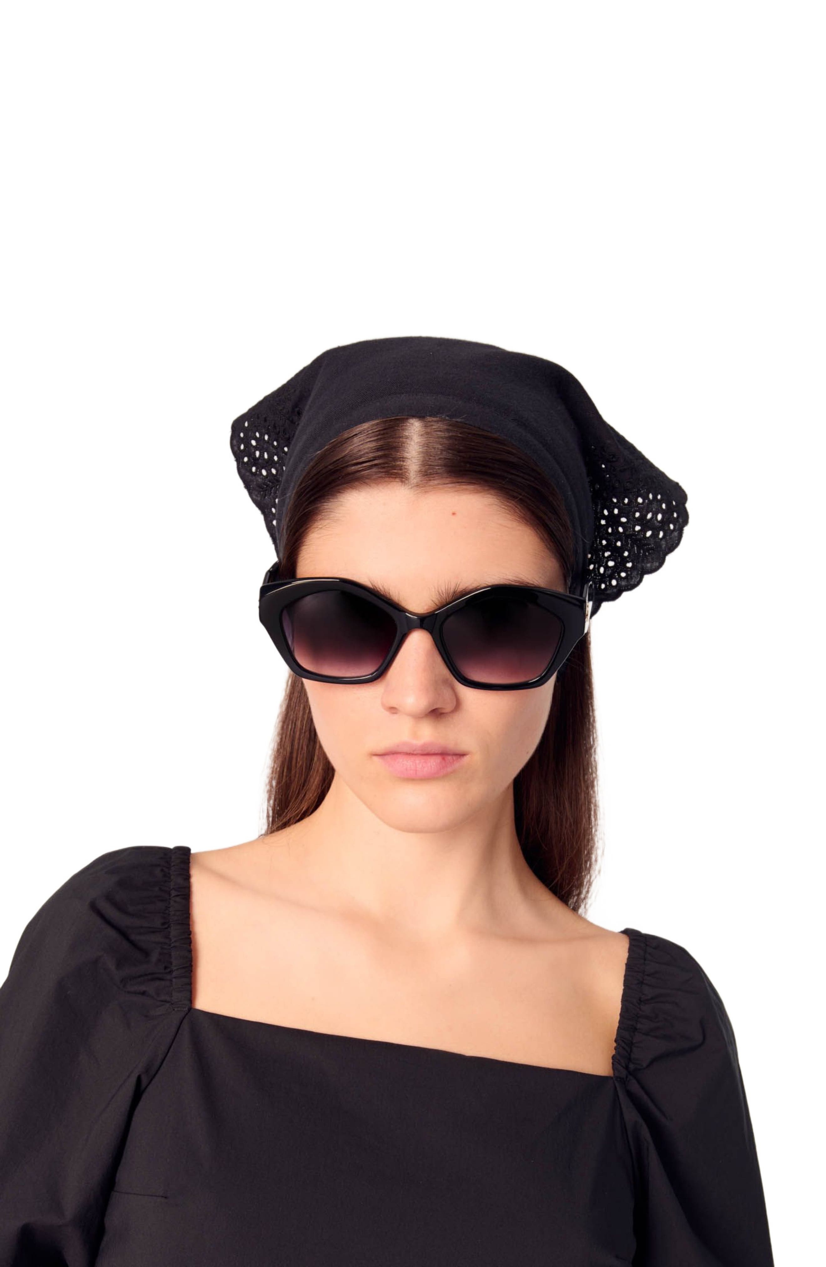 maje Poplin top with balloon sleeves in Black at Nordstrom - 6