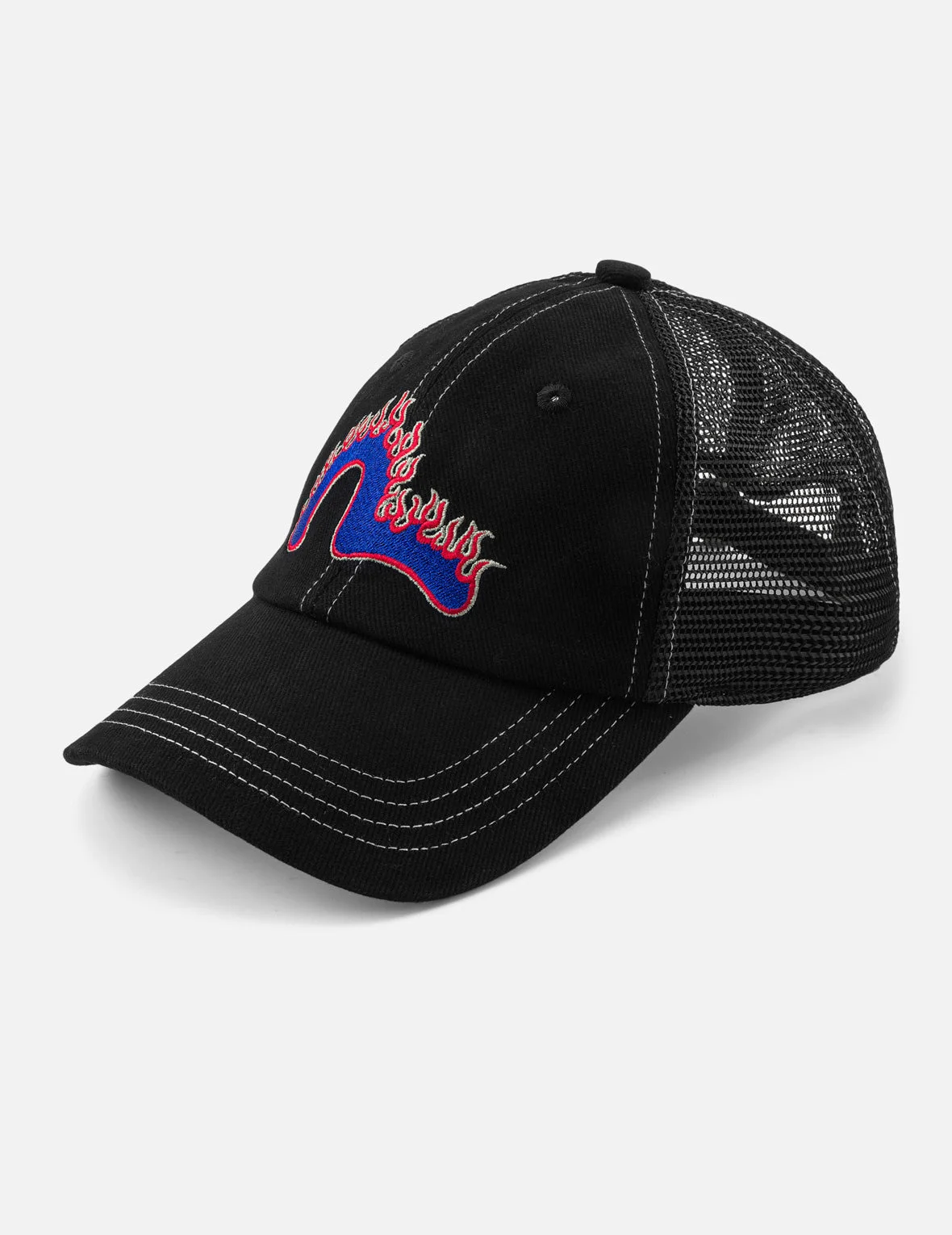Flaming Seagull Embroidery Trucker Cap - 1