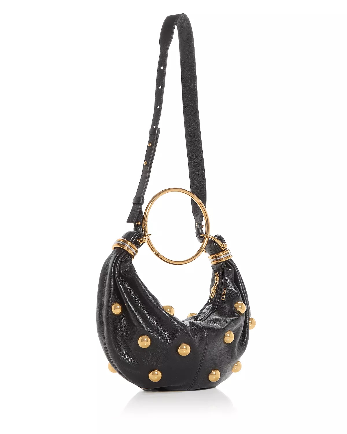 Small Bracelet Embellished Hobo Bag - 3