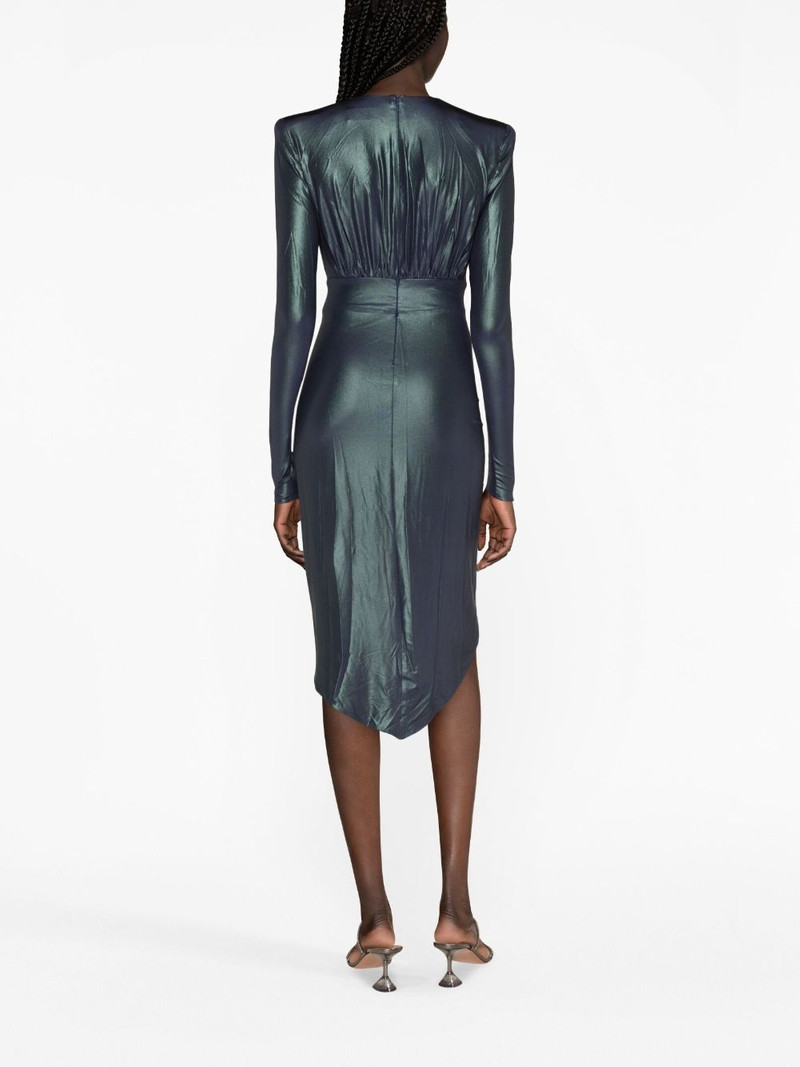 draped asymmetric jersey midi dress 4