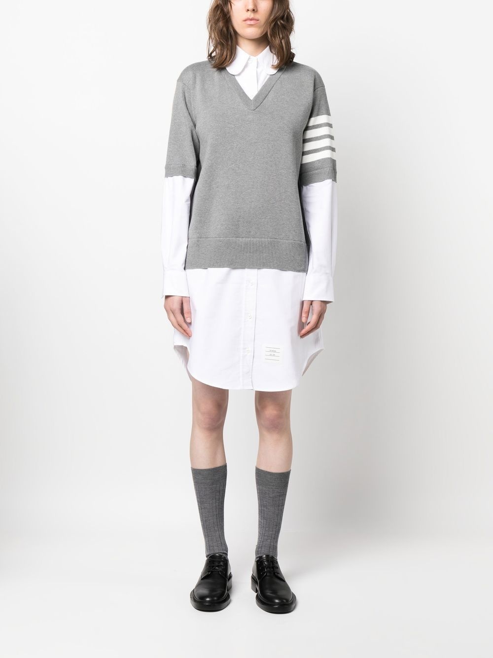 stripe-detail poplin dress - 2