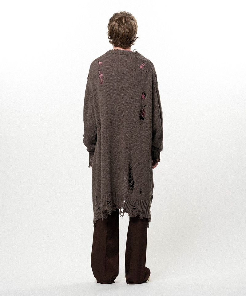 Damaged Low Gauge Long Cardigan 13