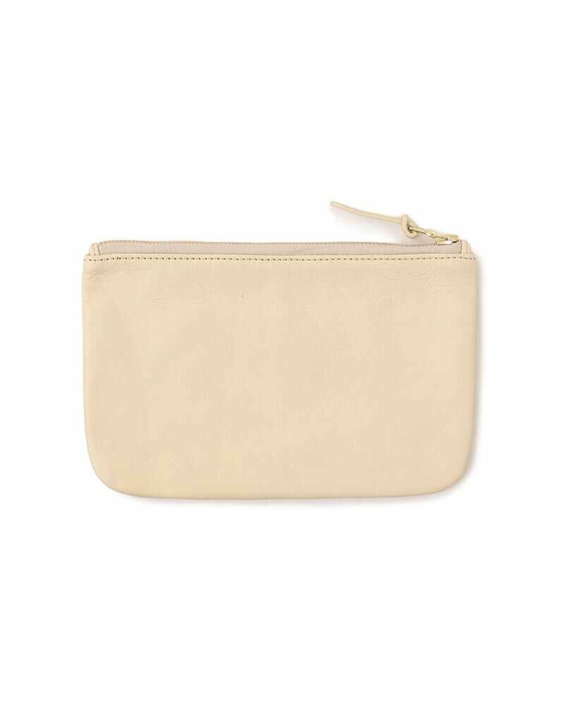LEATHER TRAVEL POUCH IVORY - 2