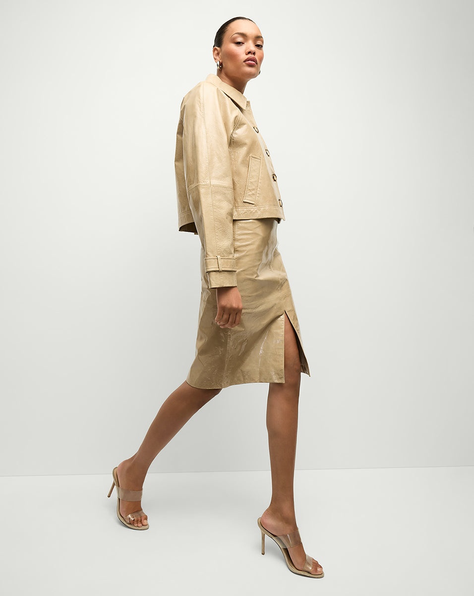 KIAN COATED LEATHER JACKET - 4