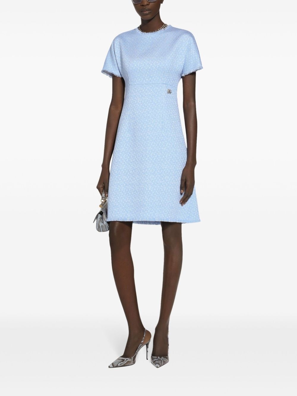 bouclÃ© A-line midi dress - 2