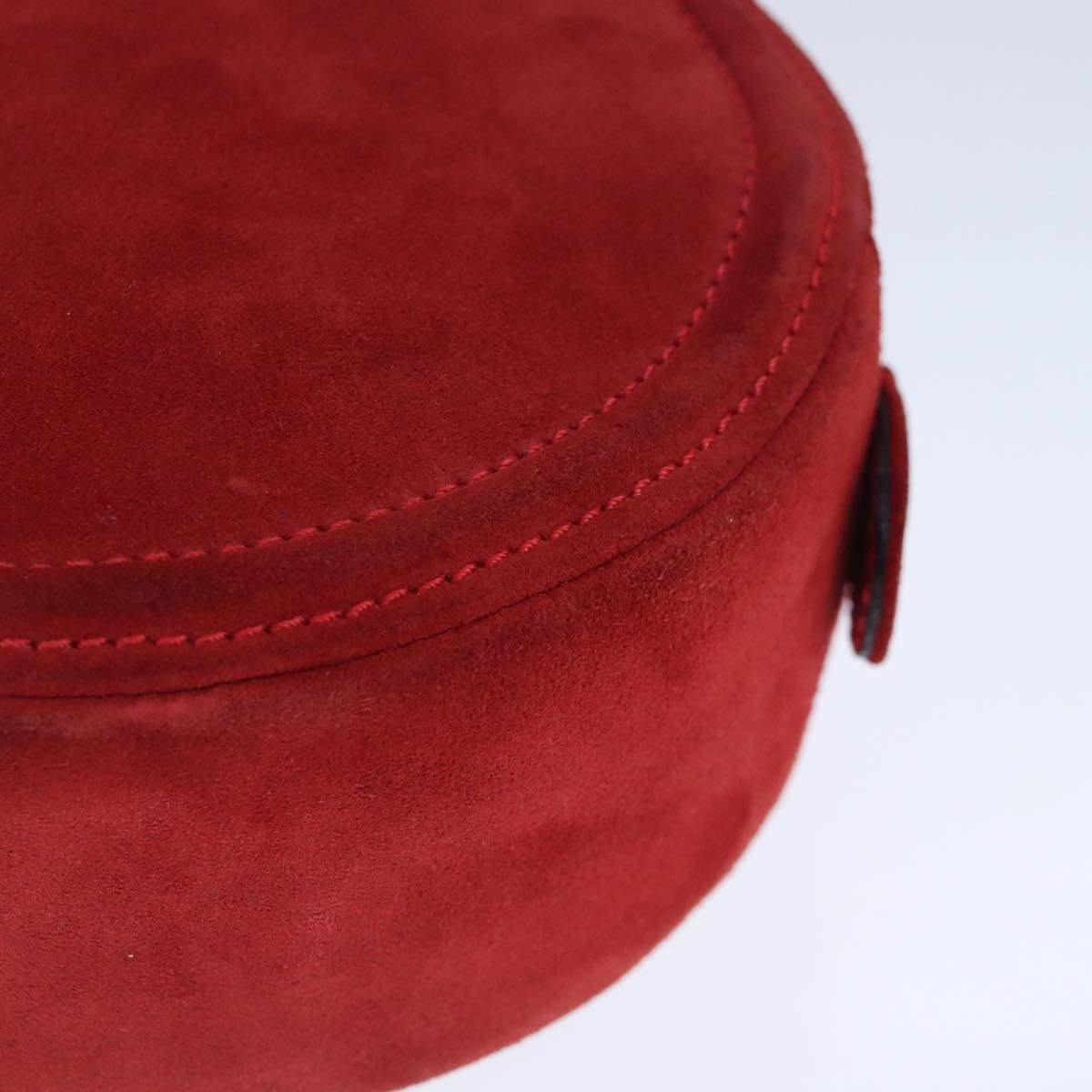 CELINE Hand Bag Suede Red Gold - 11