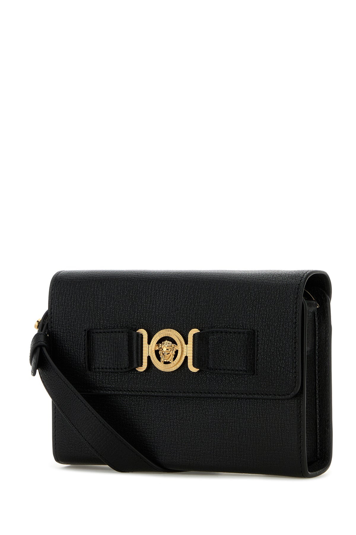 Black leather Medusa Biggie crossbody bag - 2