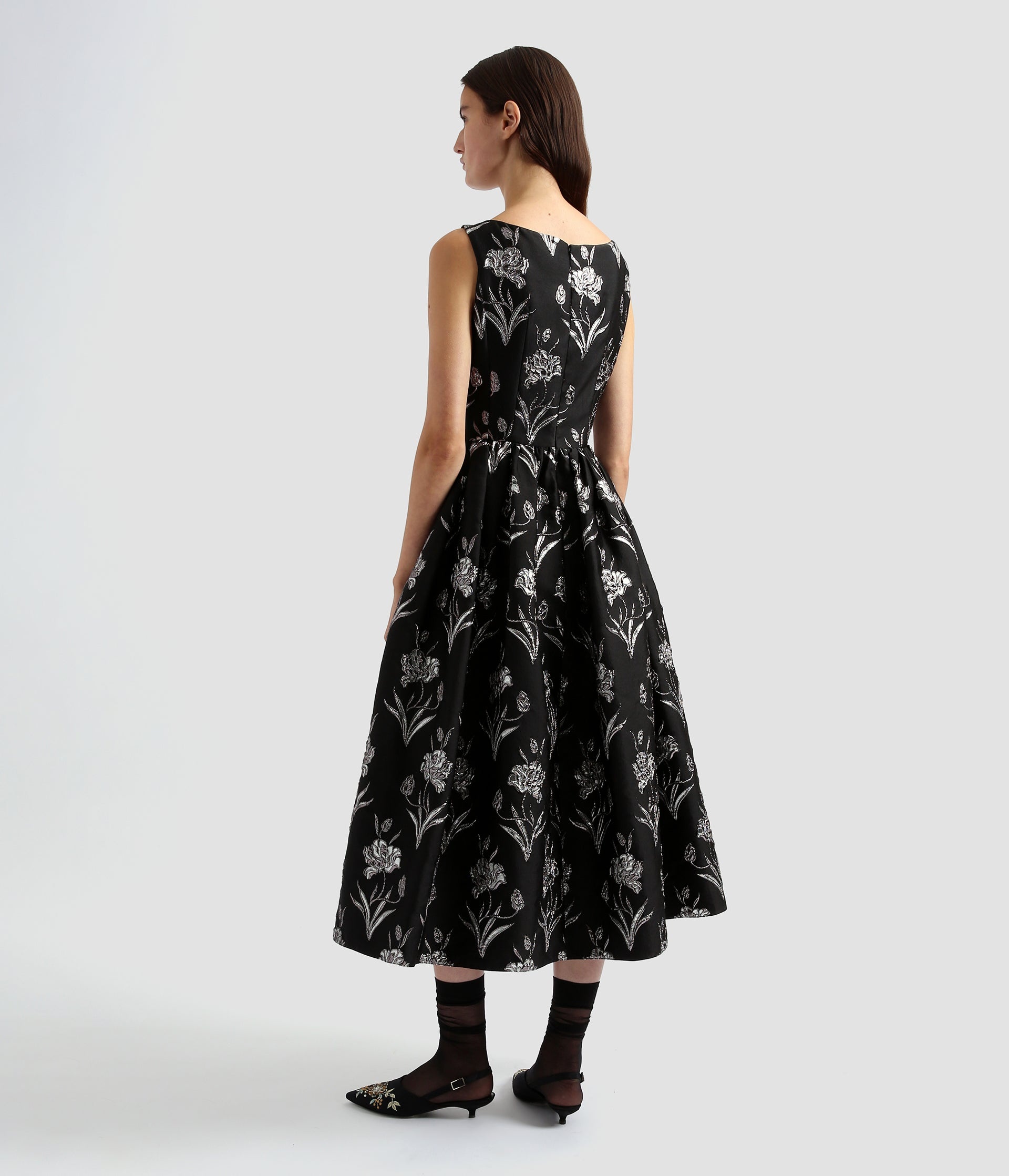 FIT AND FLARE MIDI DRESS - 3