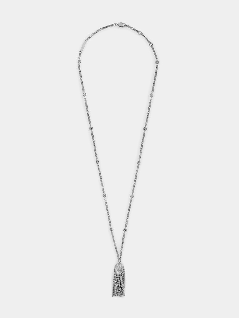 CRYSTAL TASSEL NECKLACE 1