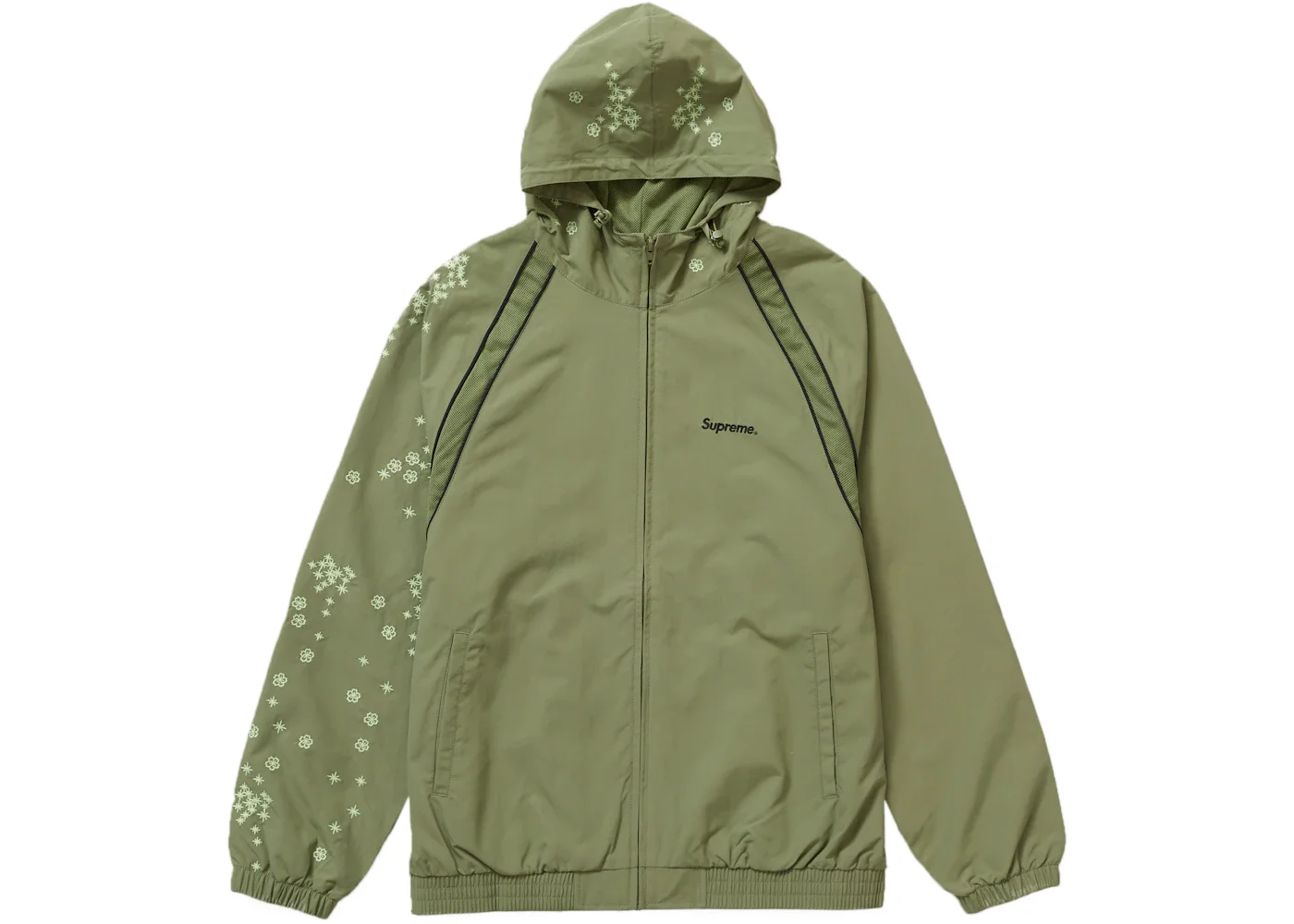 Supreme AOI Glow-in-the-Dark Track Jacket Olive - 1
