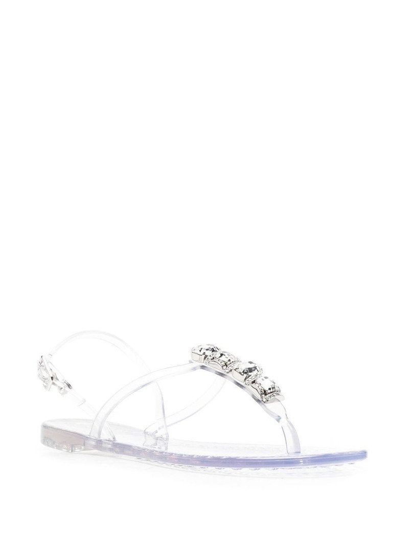 CASADEI crystal-embellished jelly sandals outlook