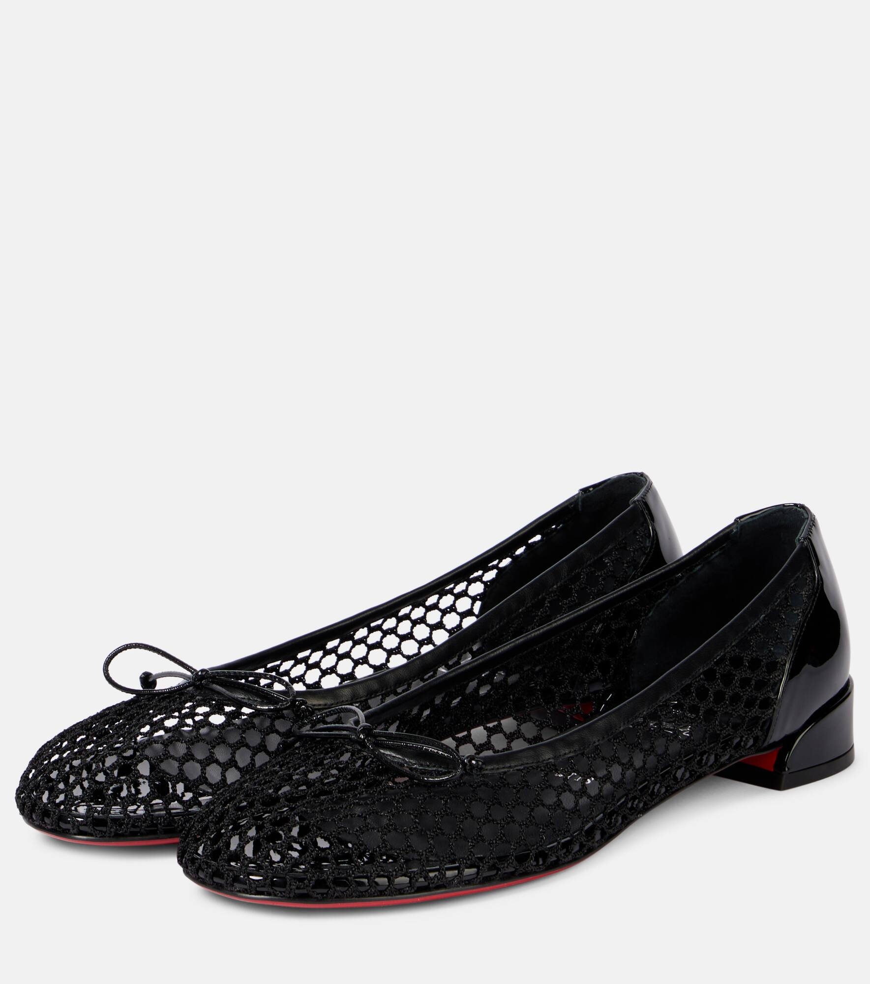 Sweetie Jane cotton and leather ballet flats - 4