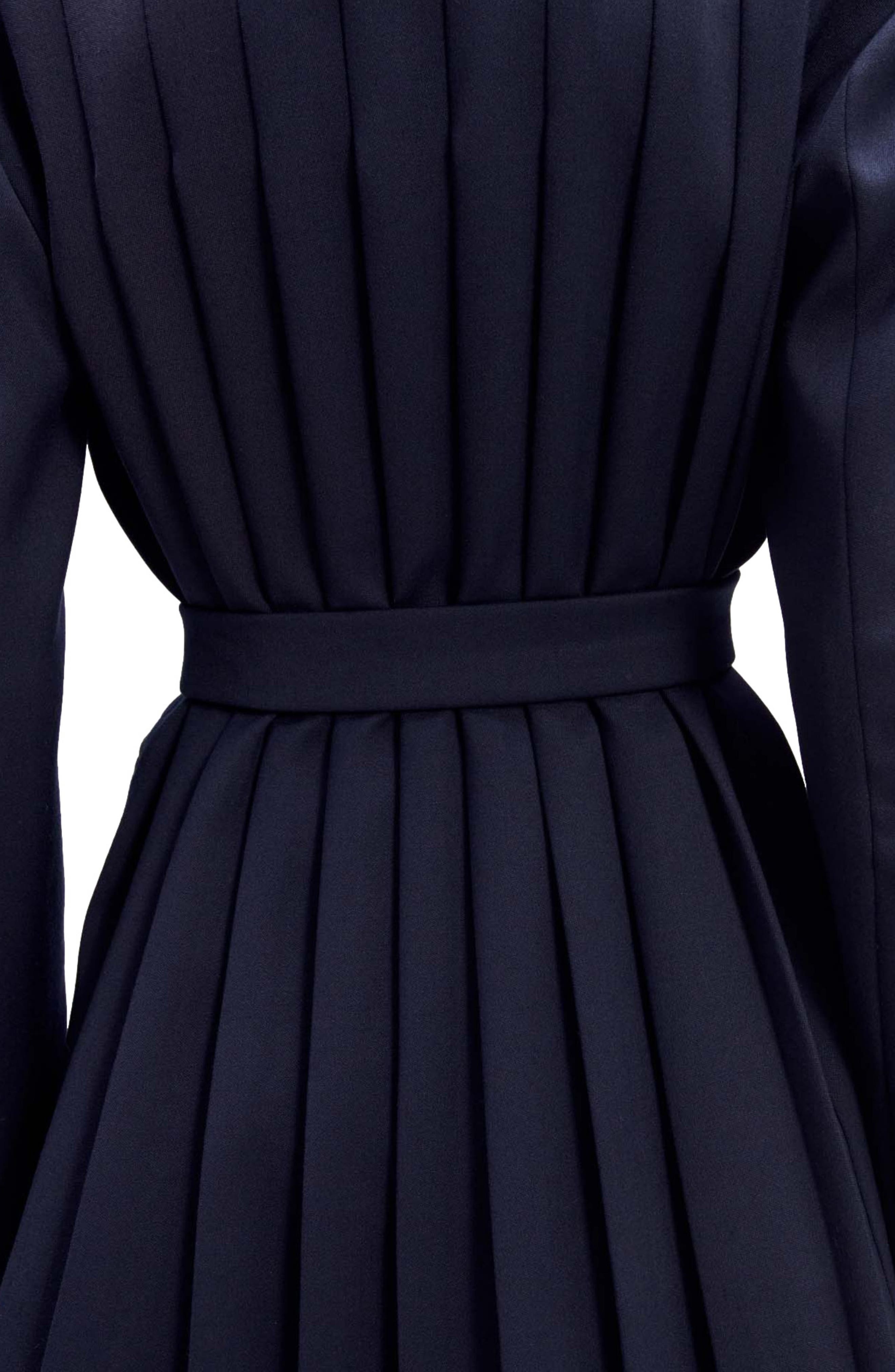 maje Suit jacket with pleated back in Navy at Nordstrom - 7
