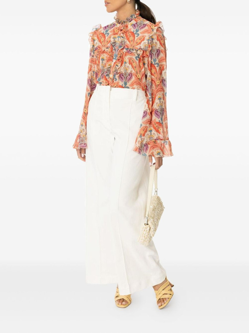 Etro ruffle-detailed floral blouse outlook