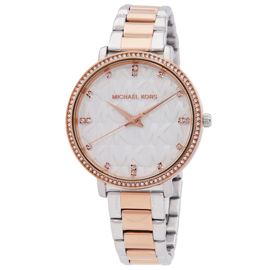 Michael Kors - Michael Kors Pyper Quartz Crystal White Dial Ladies Watch MK4667 - 1