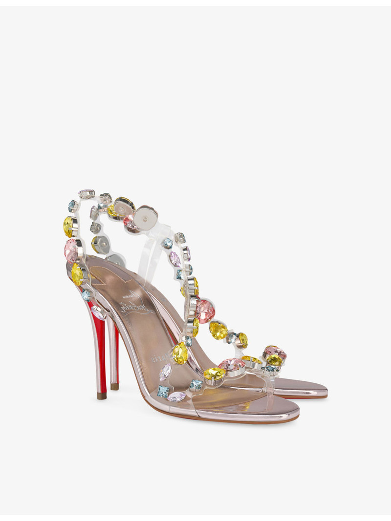 Christian Louboutin Rosa Z Jewel 100 Calf-Leather Heeled Sandals outlook