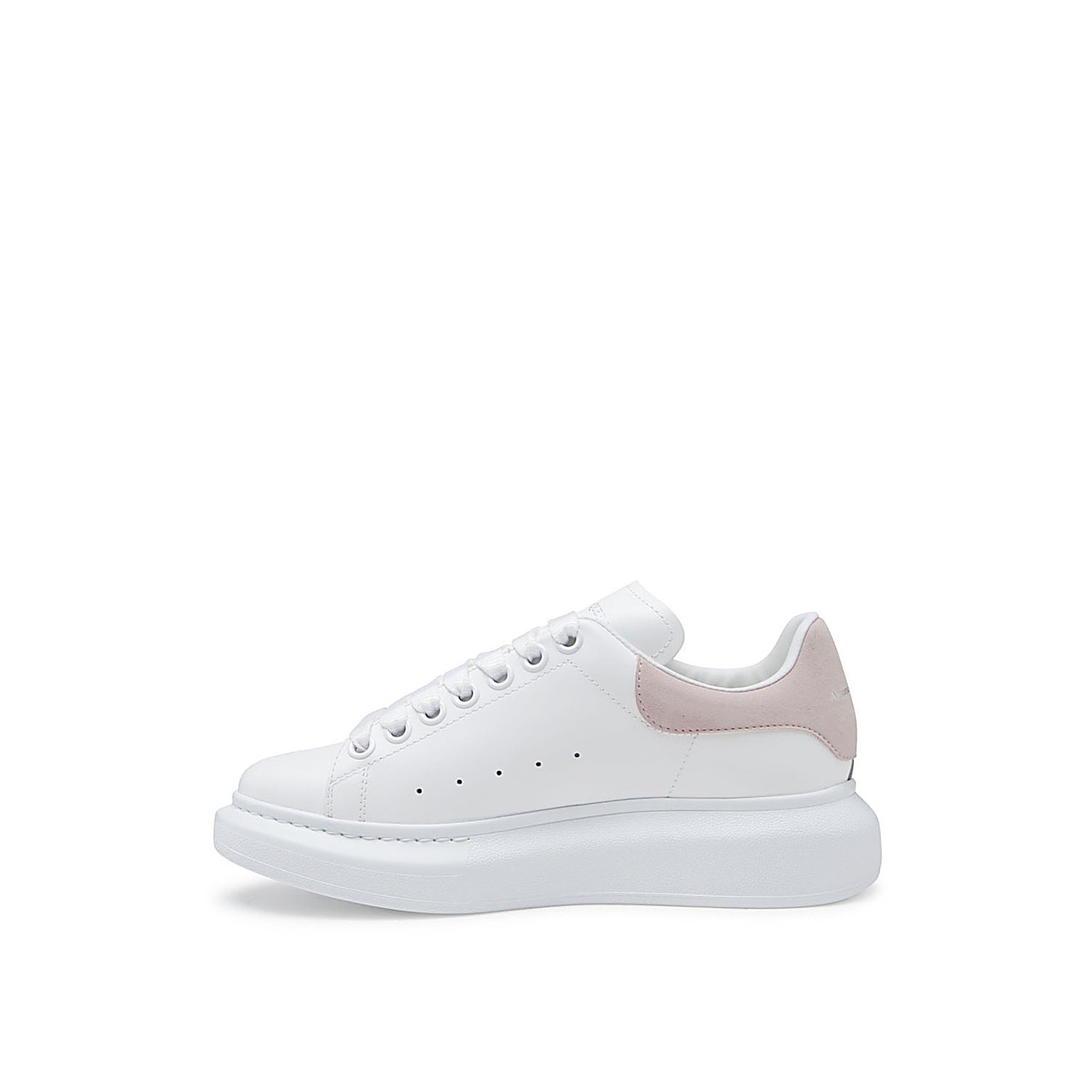 WHITE AND LIGHT PINK LEATHER OVERSIZED SNEAKERS - 2