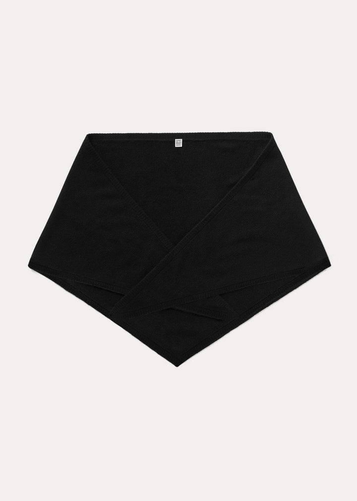 Triangle cashmere scarf black - 1